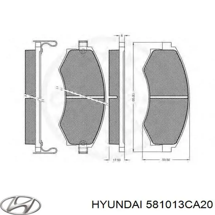 Купить 581013CA20 Hyundai/Kia Колодки тормозные