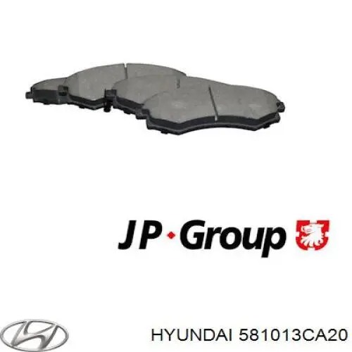 Передние тормозные колодки 581013CA20 Hyundai/Kia