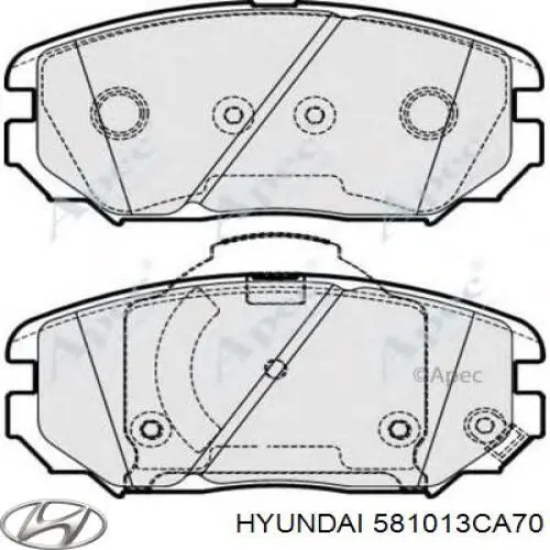 Тормозные колодки Hyundai/Kia 581013CA70