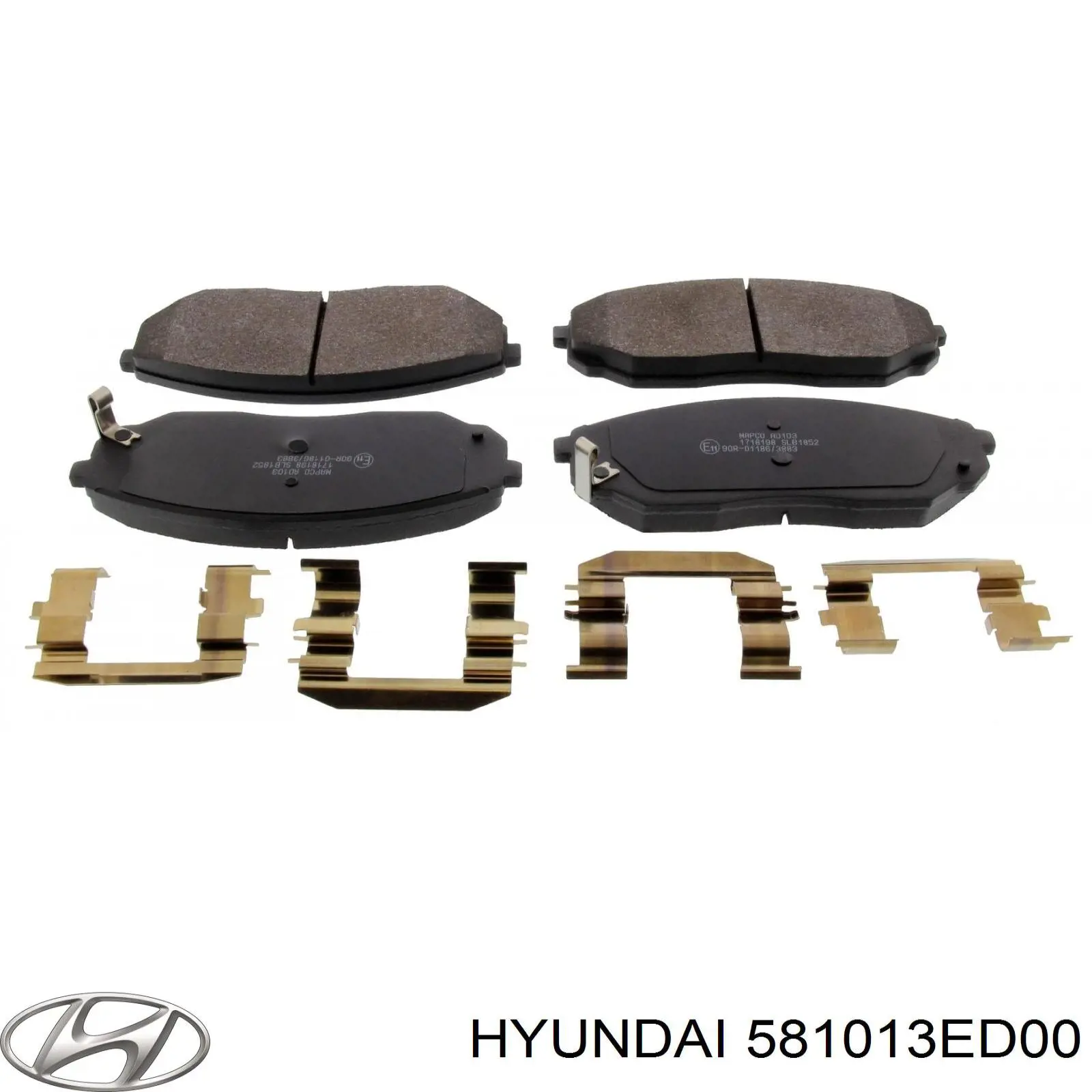 Передние тормозные колодки 581013ED00 Hyundai/Kia
