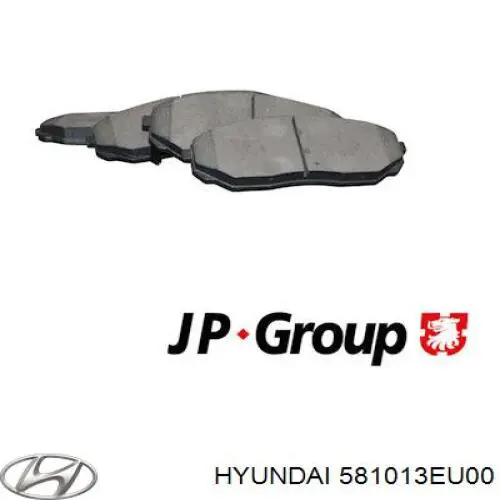 581013EU00 Hyundai/Kia колодки тормозные передние дисковые