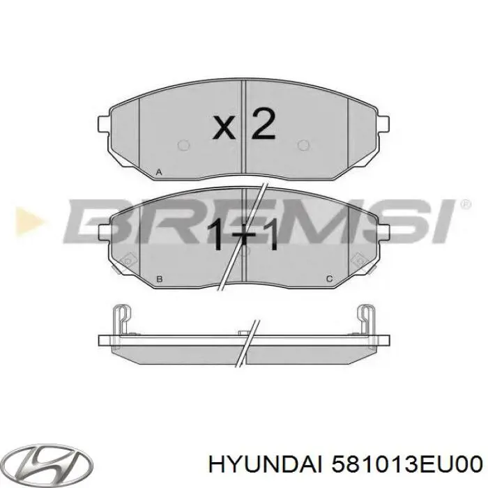 Колодки Hyundai/Kia 581013EU00 цена, от 22.98 USD