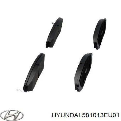 Передние тормозные колодки 581013EU01 Hyundai/Kia