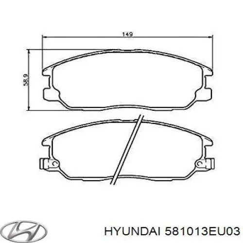 Колодки Hyundai/Kia 581013EU03 цена, от 26.33 USD