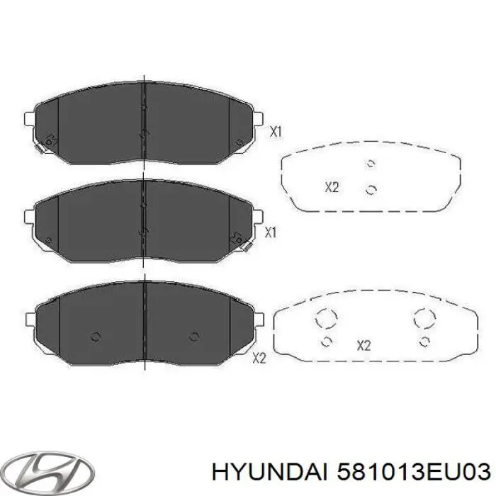 Передние тормозные колодки 581013EU03 Hyundai/Kia