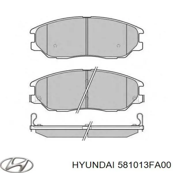 Передние тормозные колодки 581013FA00 Hyundai/Kia