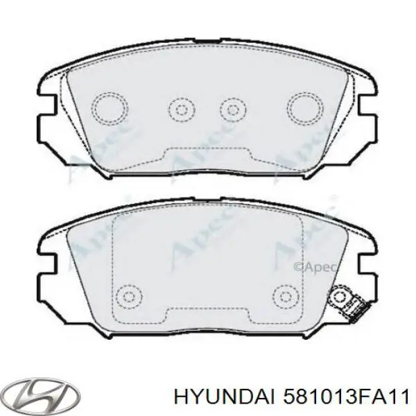 581013FA11 Hyundai/Kia колодки тормозные передние дисковые
