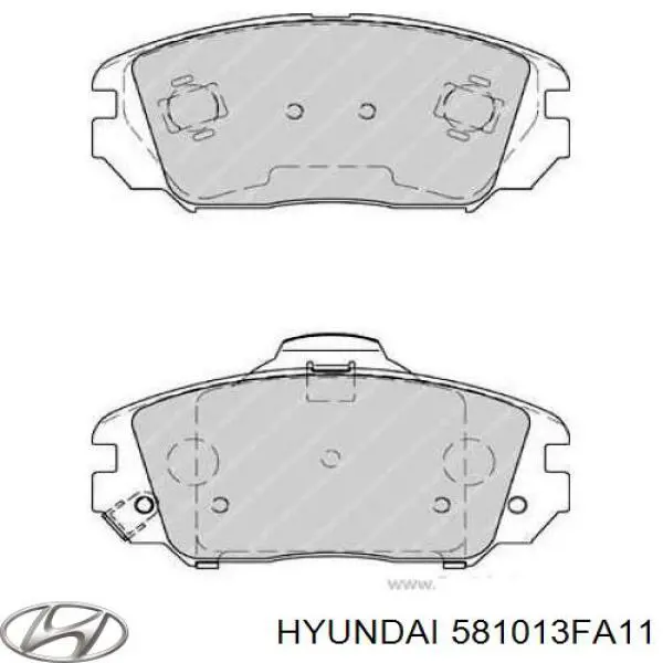 Купить 581013FA11 Hyundai/Kia Колодки тормозные