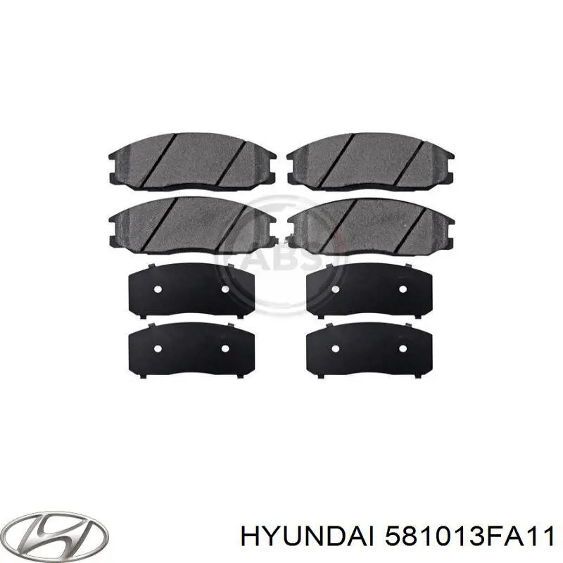Передние тормозные колодки 581013FA11 Hyundai/Kia