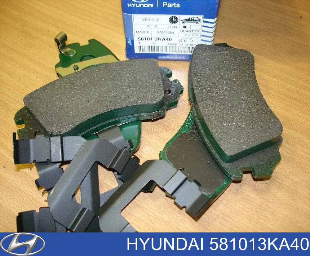 581013KA40 Hyundai/Kia колодки тормозные передние дисковые
