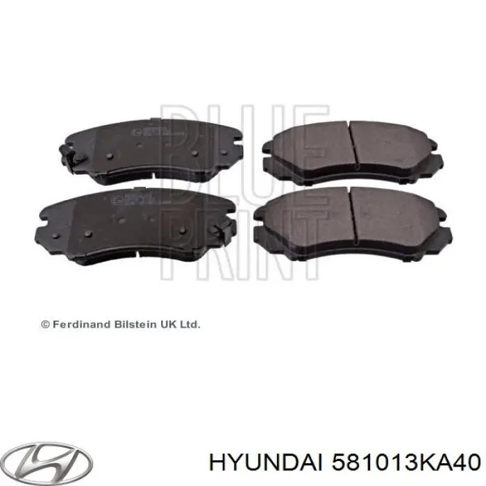 581013KA40 Hyundai/Kia Sapatas do freio dianteiras de disco