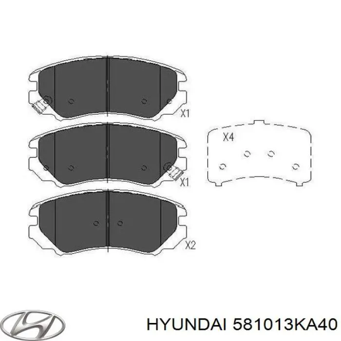 Sapatas do freio dianteiras de disco Hyundai/Kia 581013KA40 preço, a partir de 51,42 USD