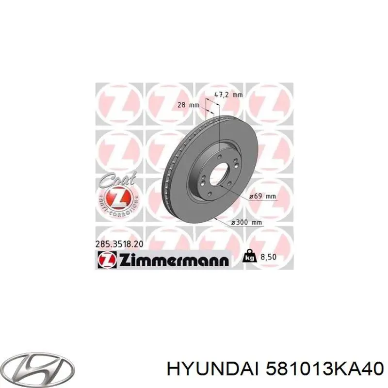 Compre 581013KA40 Hyundai/Kia Sapatas do freio dianteiras de disco