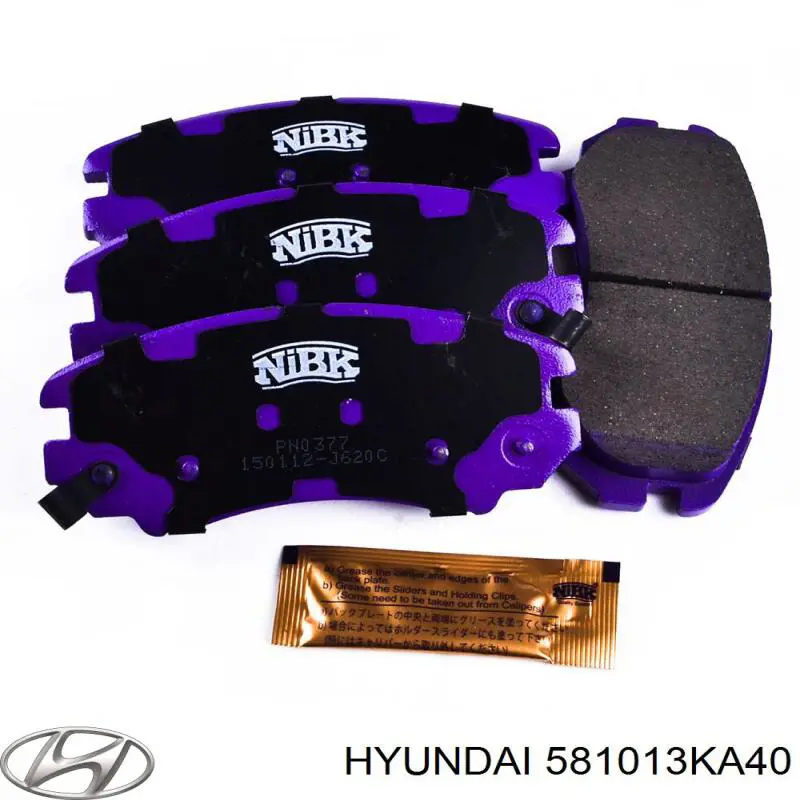 Sapatas do freio dianteiras de disco 581013KA40 Hyundai/Kia