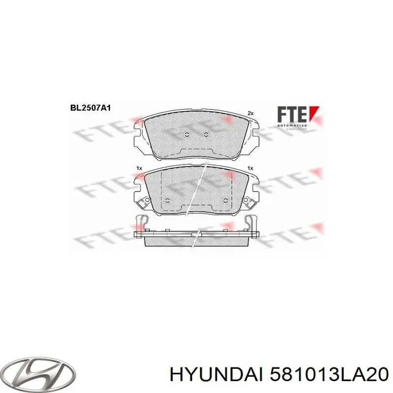 Купить 581013LA20 Hyundai/Kia Колодки тормозные