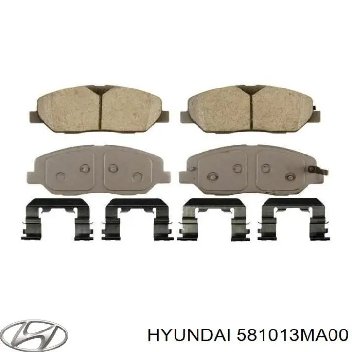 581013MA00 Hyundai/Kia колодки тормозные передние дисковые