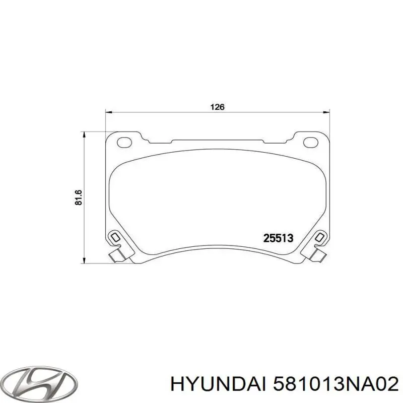 Купить 581013NA02 Hyundai/Kia Колодки тормозные