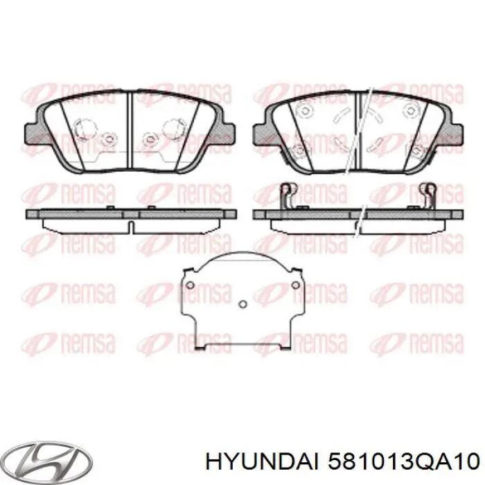 Колодки Hyundai/Kia 581013QA10 цена, от 21.40 USD