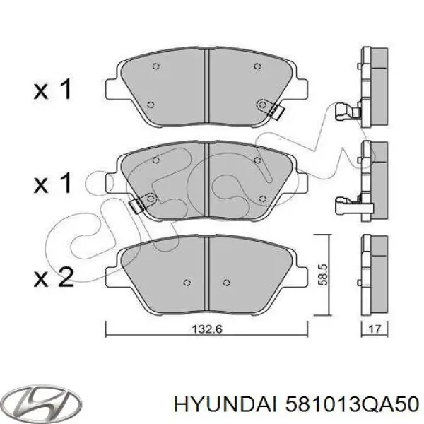 Купить 581013QA50 Hyundai/Kia Колодки тормозные