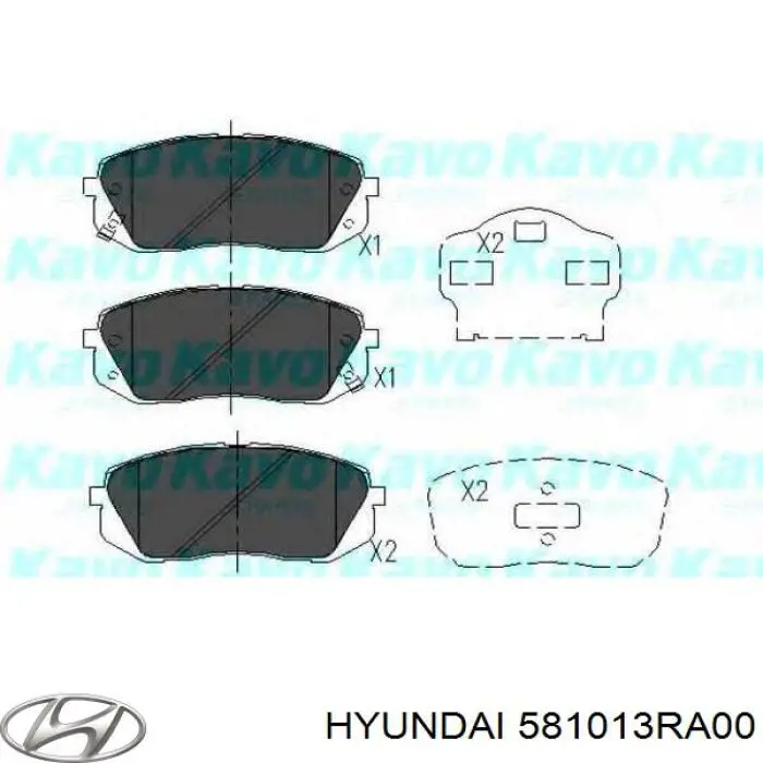 Передние тормозные колодки 581013RA00 Hyundai/Kia