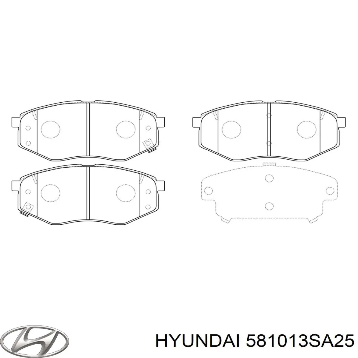 Колодки Hyundai/Kia 581013SA25 цена, от 23.03 USD