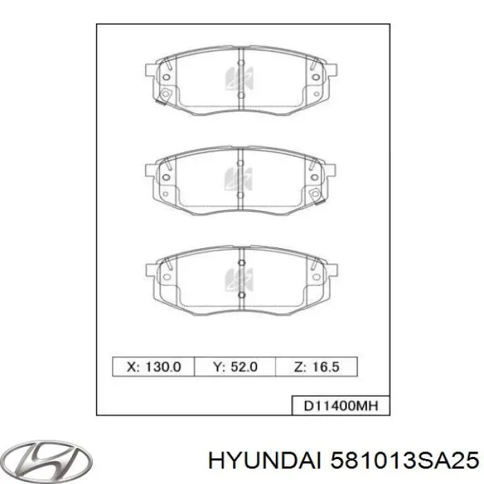 Купить 581013SA25 Hyundai/Kia Колодки тормозные