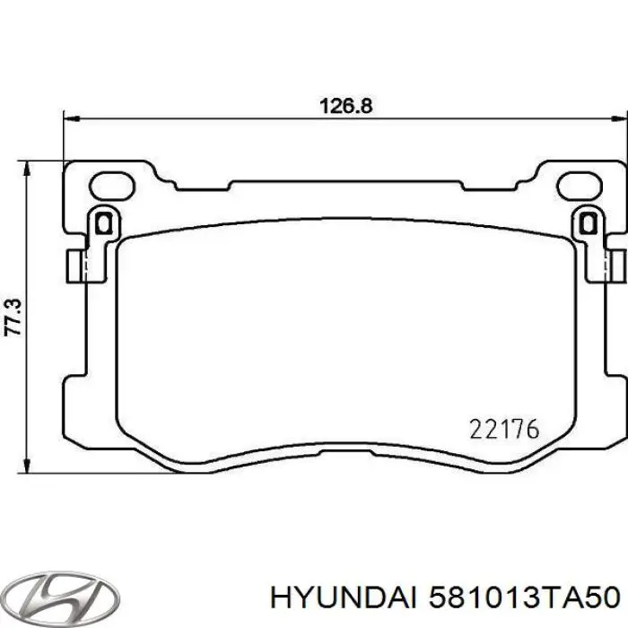 581013TA50 Hyundai/Kia колодки тормозные передние дисковые