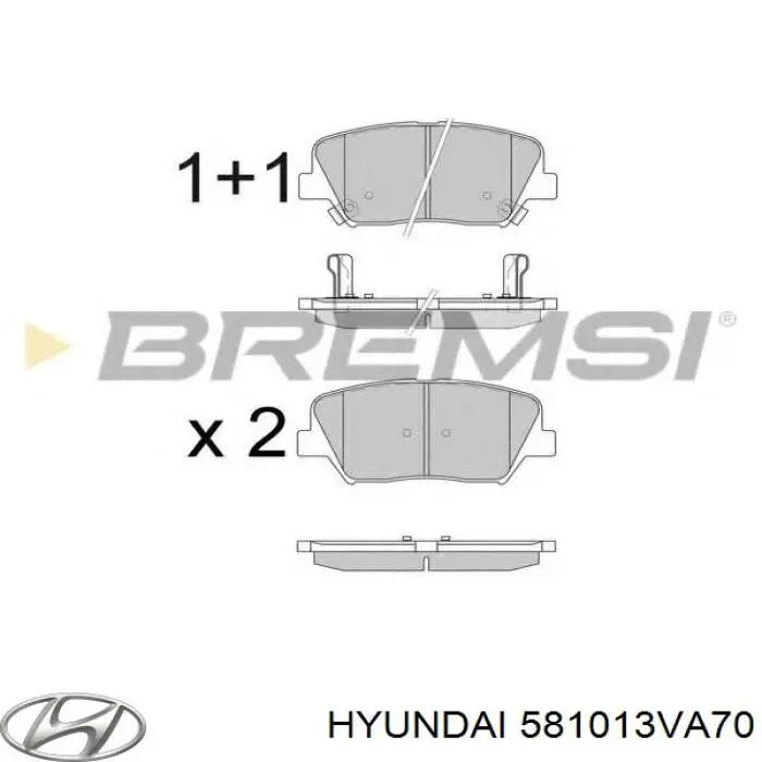 Купить 581013VA70 Hyundai/Kia Колодки тормозные