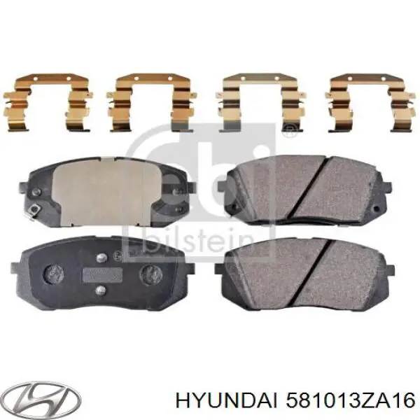 Передние тормозные колодки 581013ZA16 Hyundai/Kia