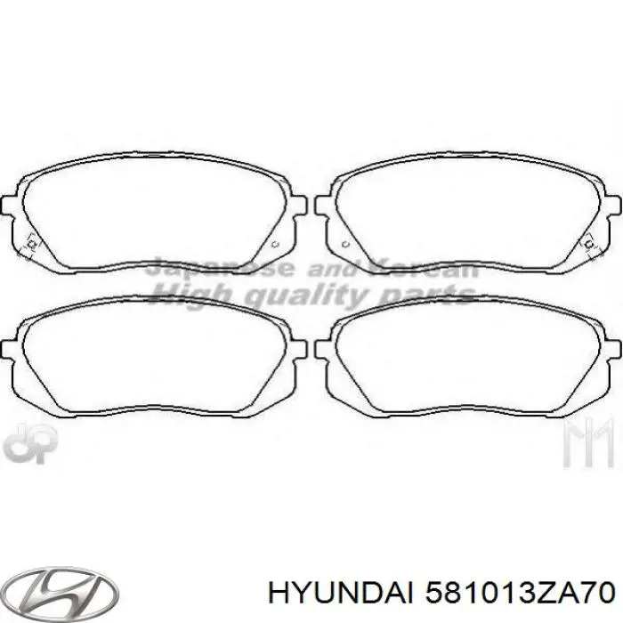 Колодки Hyundai/Kia 581013ZA70 цена, от 32.69 USD