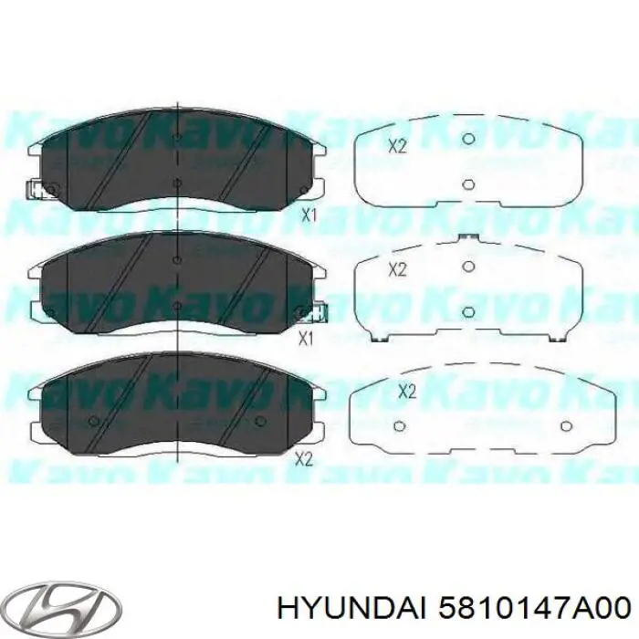 5810147A00 Hyundai/Kia колодки тормозные передние дисковые