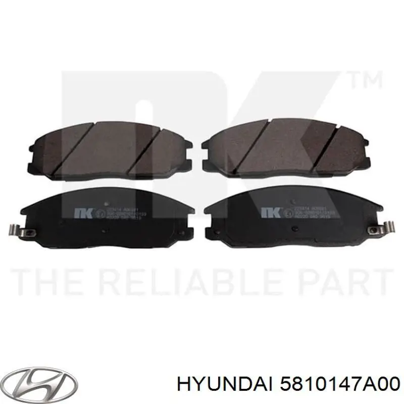 Передние тормозные колодки 5810147A00 Hyundai/Kia