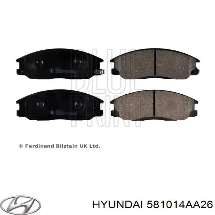 581014AA26 Hyundai/Kia передние тормозные колодки