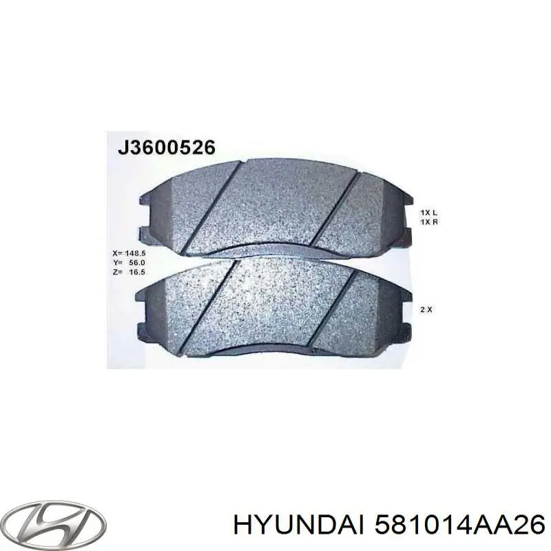 Колодки Hyundai/Kia 581014AA26 цена, от 21.08 USD