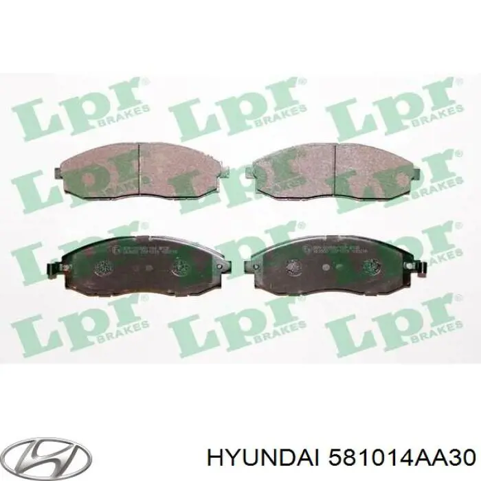Передние тормозные колодки 581014AA30 Hyundai/Kia
