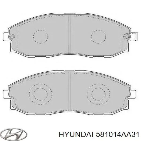 Передние тормозные колодки 581014AA31 Hyundai/Kia