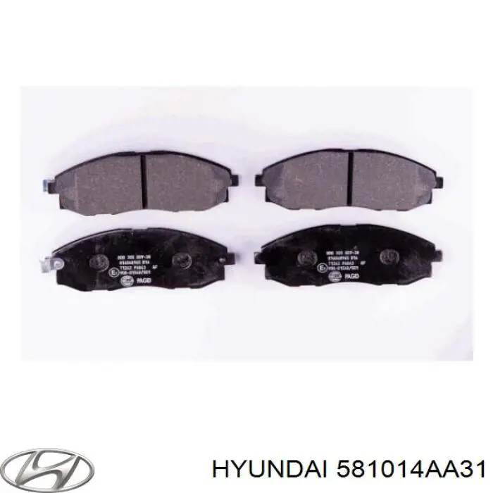 581014AA31 Hyundai/Kia Колодки передние