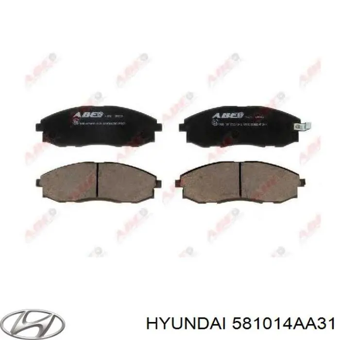 581014AA31 Hyundai/Kia колодки тормозные передние дисковые