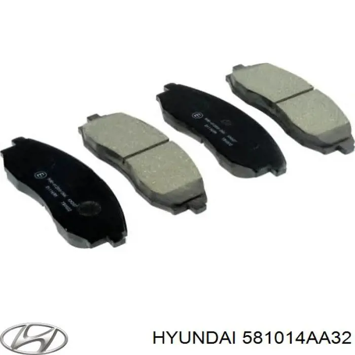 581014AA32 Hyundai/Kia колодки тормозные передние дисковые