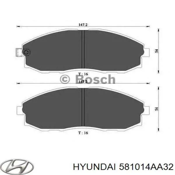 Купить 581014AA32 Hyundai/Kia Колодки тормозные