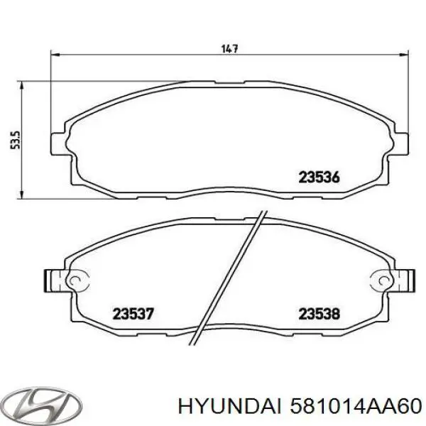 Купить 581014AA60 Hyundai/Kia Колодки тормозные