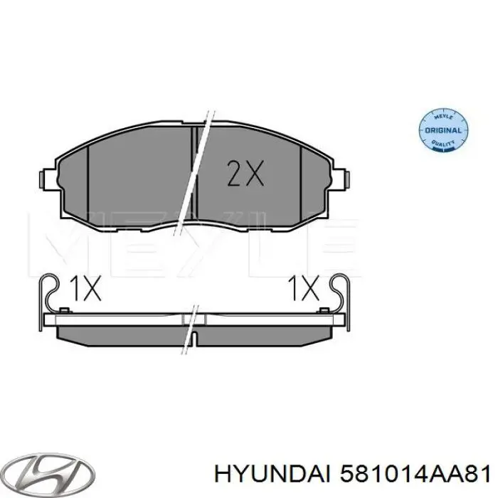 Тормозные колодки Hyundai/Kia 581014AA81