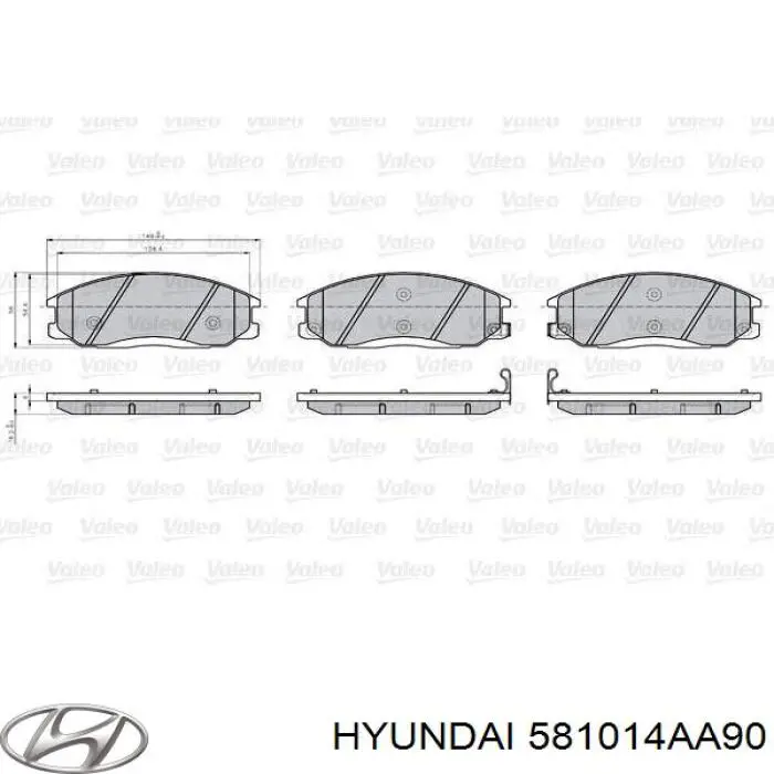 Колодки Hyundai/Kia 581014AA90 цена, от 25.98 USD