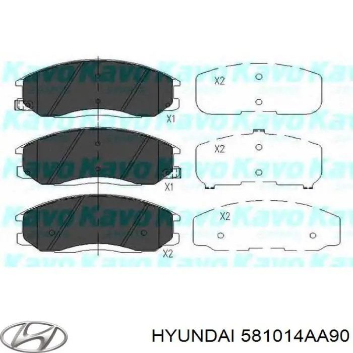 Купить 581014AA90 Hyundai/Kia Колодки тормозные