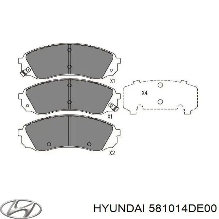 Купить 581014DE00 Hyundai/Kia Колодки тормозные