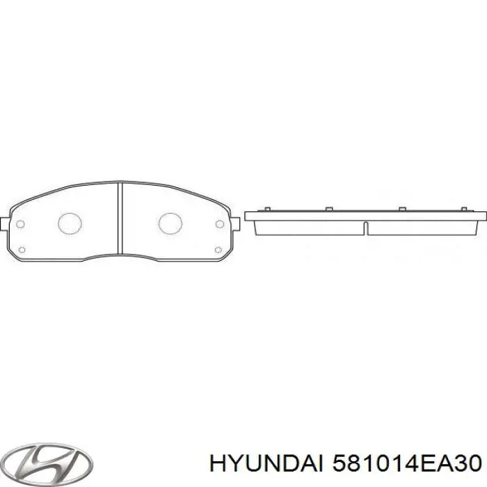 Передние тормозные колодки 581014EA30 Hyundai/Kia