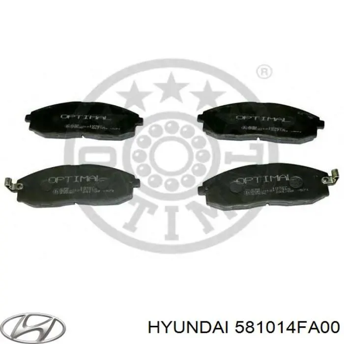 581014FA00 Hyundai/Kia колодки тормозные передние дисковые