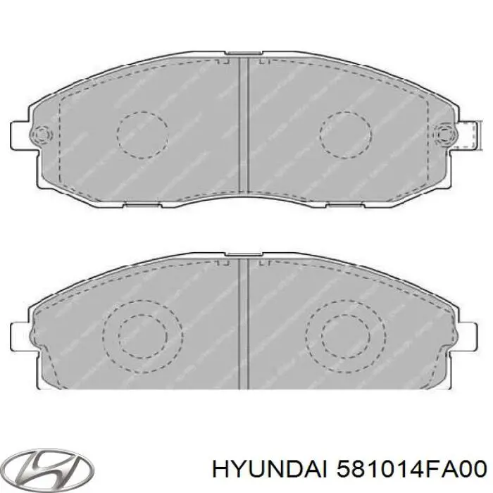 Купить 581014FA00 Hyundai/Kia Колодки тормозные