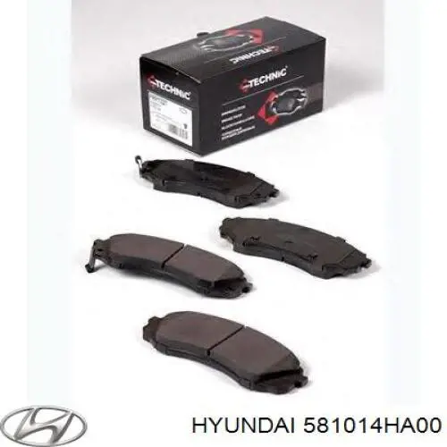 Передние тормозные колодки 581014HA00 Hyundai/Kia