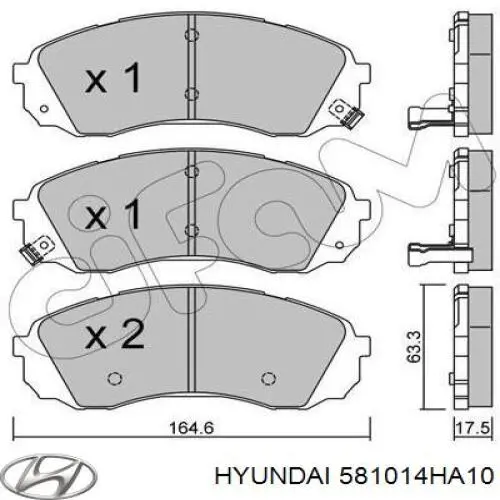 Колодки Hyundai/Kia 581014HA10 цена, от 33.30 USD